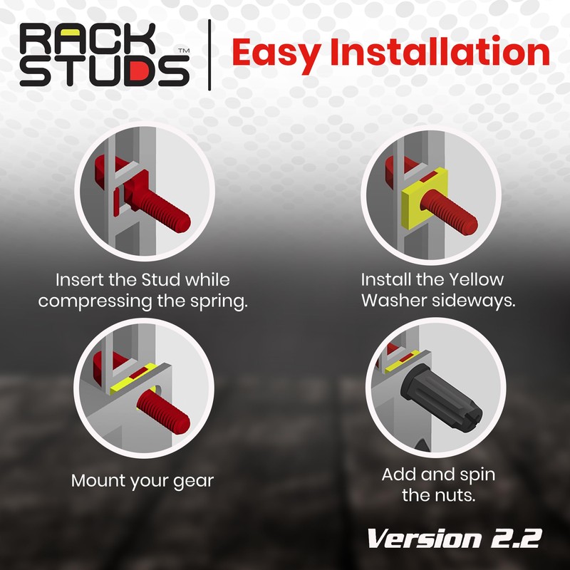 Rackstuds R100 Rack Mount Solution II - Hardware Nuts &