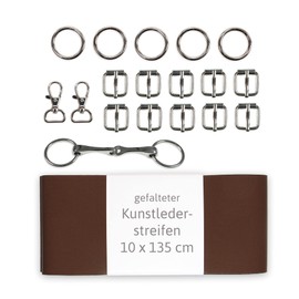 Hobby Horse Bridle Make Yourself: Craft Set with Faux Leather in Brown (Instructions Sold Separately)
