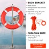 Life Ring,23" Boat Safety Throw Rings with Water Floating Lifesaving