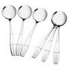 Callyne 12-Piece Stainless Steel Round Soup Spoons, Bouillon Soup Spoon