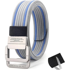 Cinturón Táctico,Cinturones Militares para Hombres de Alta Resistencia,Cinturón de Trabajo de Nailon,para Supervivencia Caza Montañismo Trabajo Seguridad Construcción (Azul Gris Claro).