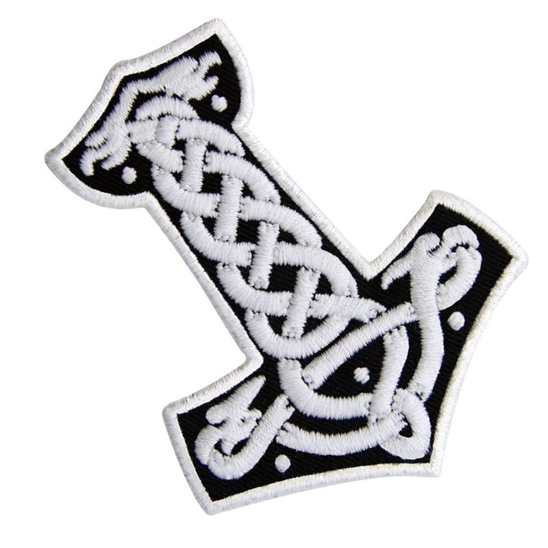 Mjolnir Nordic Thor's Hammer Glow in the Dark Iron/Sewn Embroidery