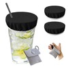 TOEASYWAY Drink Covers for Alcohol, Reusable Cup Cover with Straw