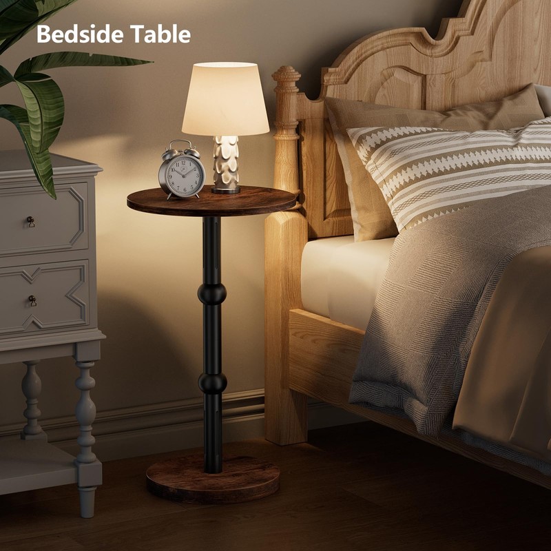 Yuede Drink Table, Small Round Side Table for Small Spaces,