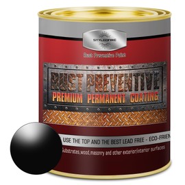 Water-based metallic paint, Anti-Rust Paint, Black 32 Fl Oz, Metal Primer & Preventive Coating, Rust Preventive Coating, Stop Rust and Corrosion Permanently