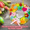 Jremreo 12 Sets DIY Easter Wreath Craft Kits, Foam Signs