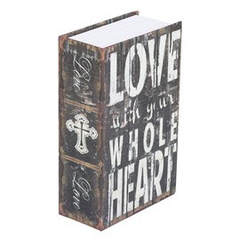 Combination Lock Box Safe Book Book Disguised Password Safe Diversion Book Safe with Combination Lock(Love)