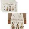 Easter Table Runner and Place Mats Set, Spring Tablecloth Place