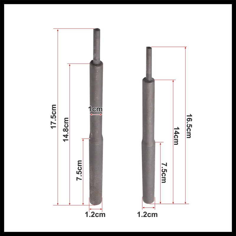 Hihaha 2pcs Dark Gray Universal Valve Guide Remover Grinding Stick