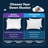 Serta Down Illusion Soft/Medium Bed Pillows for Sleeping, King, White