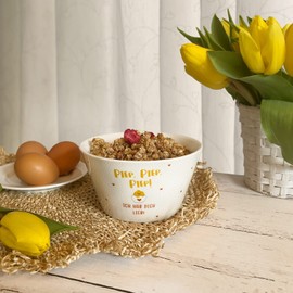 GRUSS & CO Schale Motiv "Piep" | Porzellan | 60 cl | Geschenk, Osterfrühstück | 48041