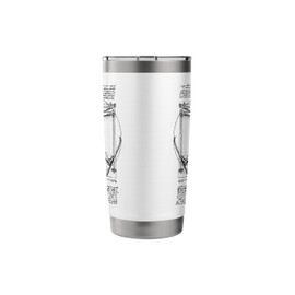 Skiing Skier Vitruvian Man Leonardo Da Vinci Vintage Skiers Stainless Steel Insulated Tumbler