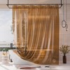 AmazerBath Shower Curtain Liner, 100% EVA Soft Clear Amber Heavy
