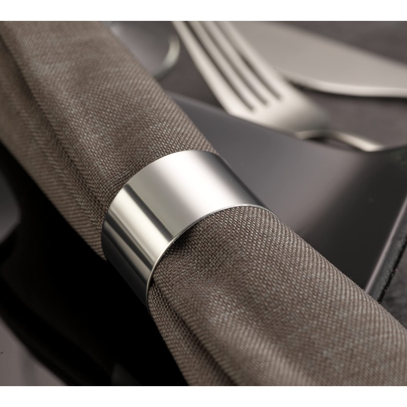 ECHTWERK Napkin Rings Made of Stainless Steel, Set of 4,
