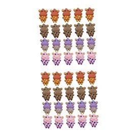 FOMIYES 2sets Shoe Hat Brooch Jewelry Key Headdress Decor Material Material Headdress Accessory Ornament Clothes Ornament Brooch Ornament Hair Pin Decor Model Plastic 30pcs*2