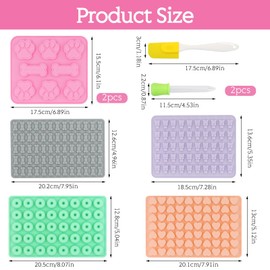 alwaiiz 9 Stück Backmatte Hundekekse, Silikon Backmatten für Hundeleckerlies, Hundekekse Backform für DIY Hundekekse, Schokolade, Süßigkeiten