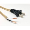 Follite Cloth Covered Round Lamp Wire with Plug 8 Feet