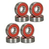 GCA Red Silver ABEC-9 608 RS Skateboard Longboard Bearings (8PCS)