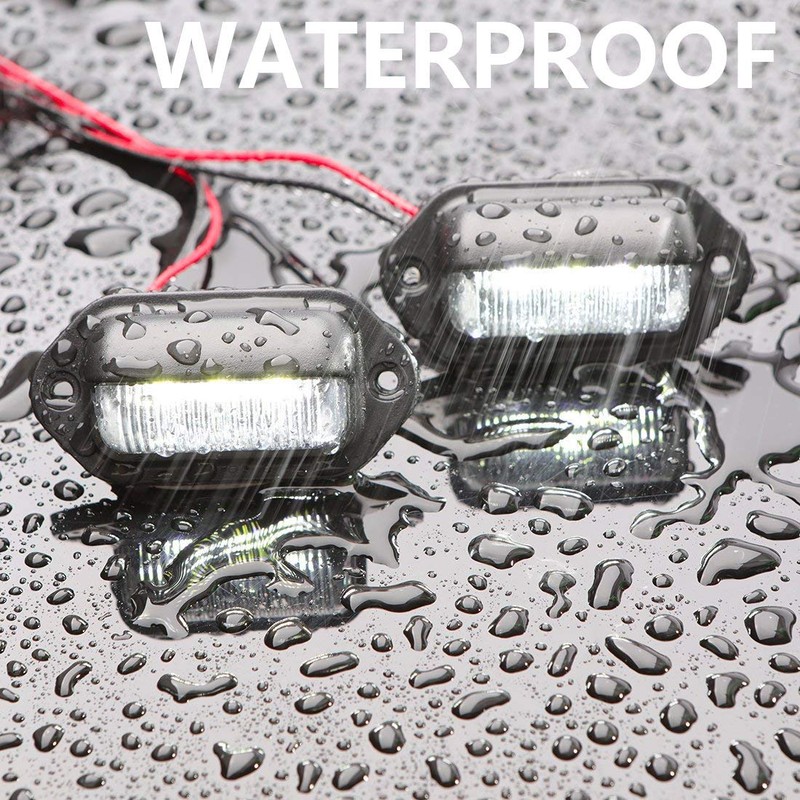 JEDEW 2 PACK License Plate Light, 12V 6-SMD LED License