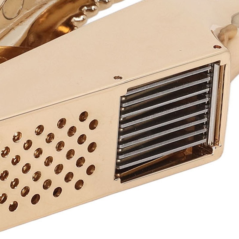 Garlic Press Gold Color Aluminium Alloy Dolphin Style Teeth Design