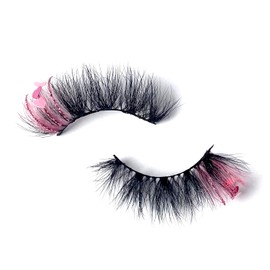 Luvly Lotus False Lash Wispy Dramatic Fluffy Strip Decorative Lashes Party, Cosplay, Valentine's Day, Pink, Red, Glitter, Heart, Voluminous, Natural, Short, Long (Pink, 15-20mm)