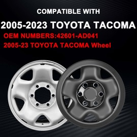 WEISIGAO Wheel Skins Compatible with Toyota Tacoma 2005-2023 16 inch Wheel Covers Set of 4 Packs (Glossy Black)