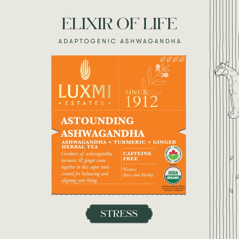 Luxmi Estates - Astounding Ashwagandha - Organic Ashwagandha Tea -