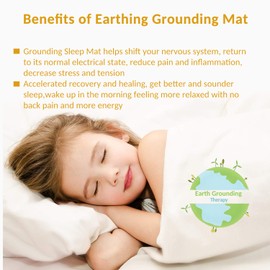Grounding Mat, Grounding Sleep Mat Grounding Mat for Bed, Better Sleep,100% Conductive Carbon Leatherette,27''x 71'' Fits Full Size beds,Release Your Nerves (Half Mat 27" x 72")
