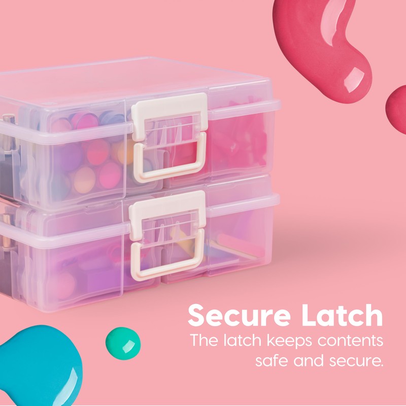 IRIS USA Cosmetic Hobby Box with 4 Inner Case and