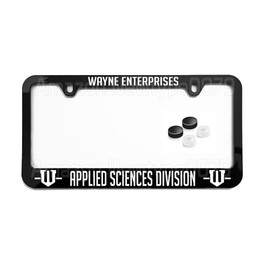 License Plate Frame, Wayne Enterprises Applied Sciences Division, with Screw Caps, Tag Cover, Car Frame, Auto Accessories, Cool Decoration, for USA & Canada License Plate Frame