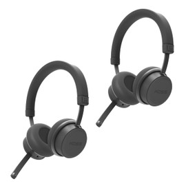Koss CS340iBT QZ Wireless Bluetooth On-Ear Communication Headset, Active Noise Cancellation, Black (2-Pack Bundle)