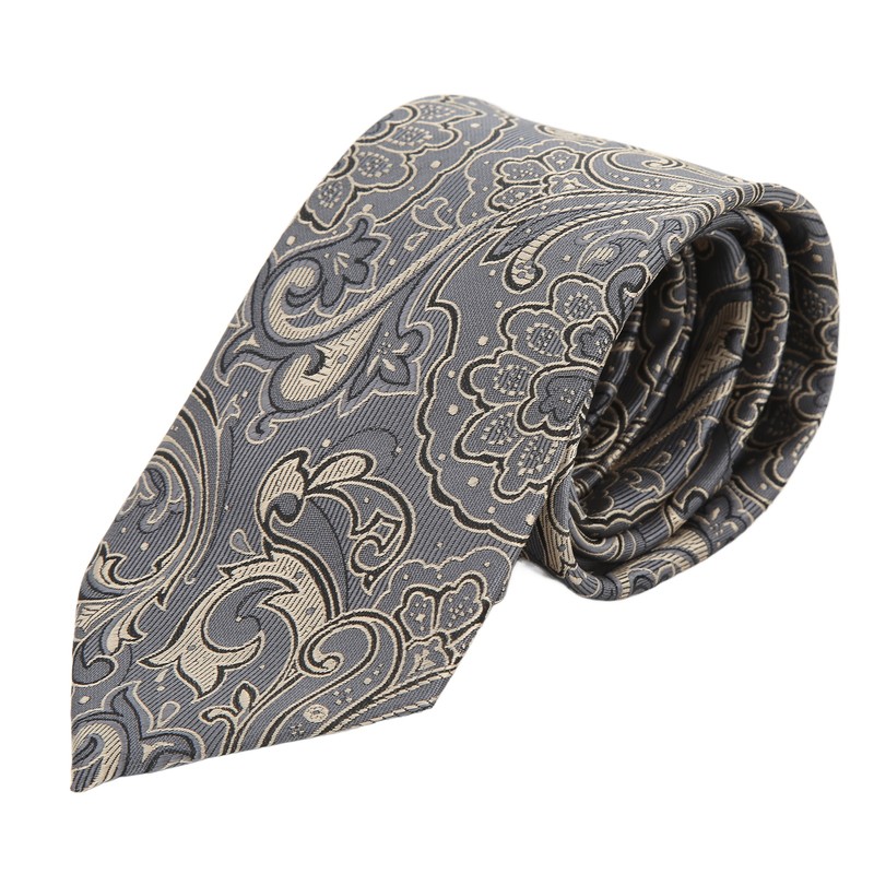 6pcs Paisley Ties Set Casual Business Style Polyester Yarn Paisley