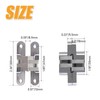 YIDELAI Hidden Door Hinge (0-180 Opening Angle) Zinc Alloy Hidden