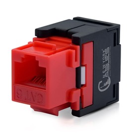 Newyork Cables cat 6 Keystone Jack 180 Degree Punchdown Ethernet Wall Jack for Patch Panels Wall Plates
