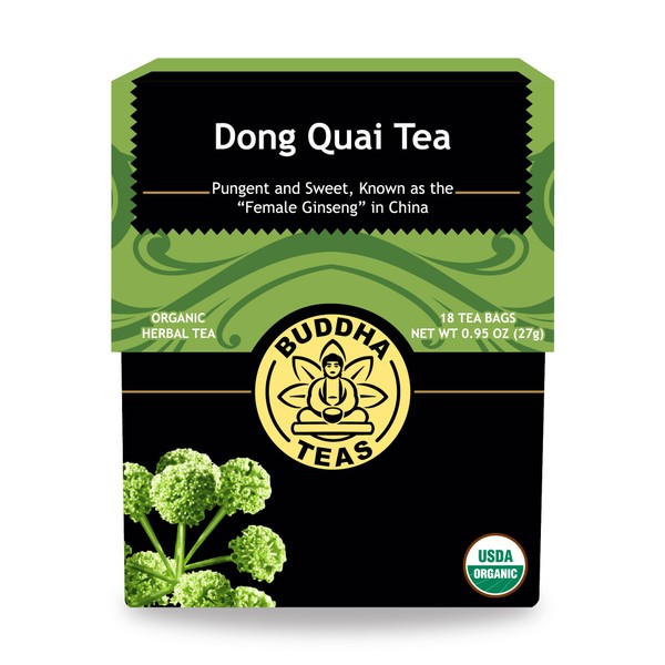 Buddha Teas Organic Dong Quai Tea - OU Kosher, USDA Organic, CCOF Organic, 18 Bleach-Free Tea Bags