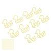 100Pcs Paper Clips Yellow Duck Shape Lightweight Portable Electroplating Process