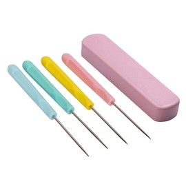 LSTCPGLAI 1 Set Hand Craft DIY Tool Set Plastics Handle Scratch Awl Sewing Tailors Awl for Punch Stitching Sewing Accessories (Random Color)