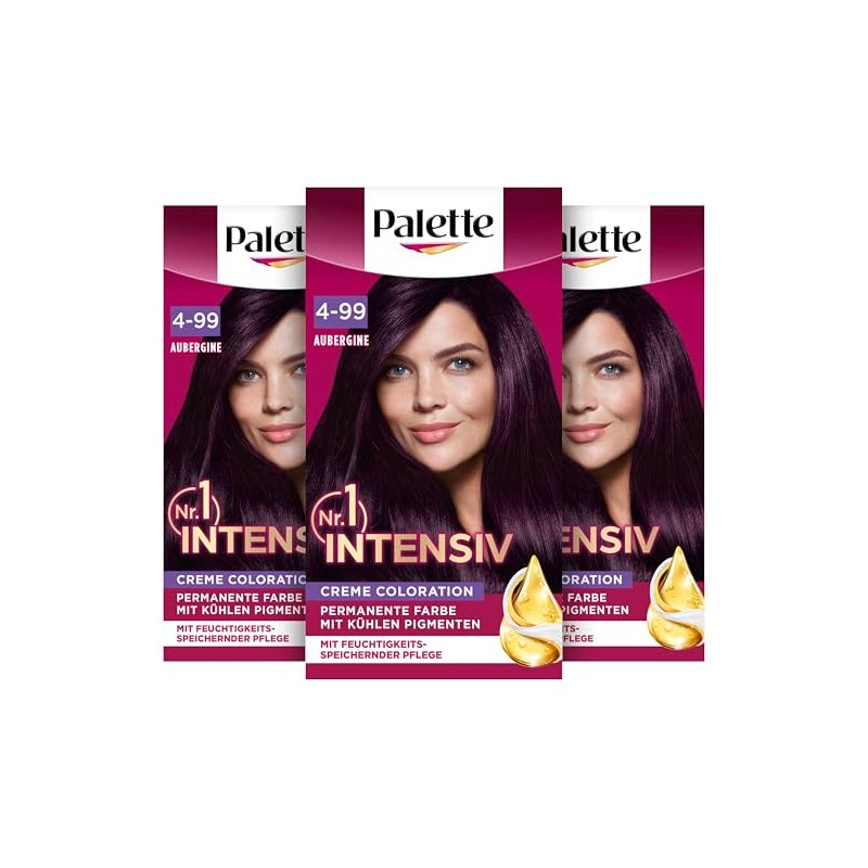 Palette Intensive Creme Colouration 4-99/880 Aubergine (3 x 115 ml),