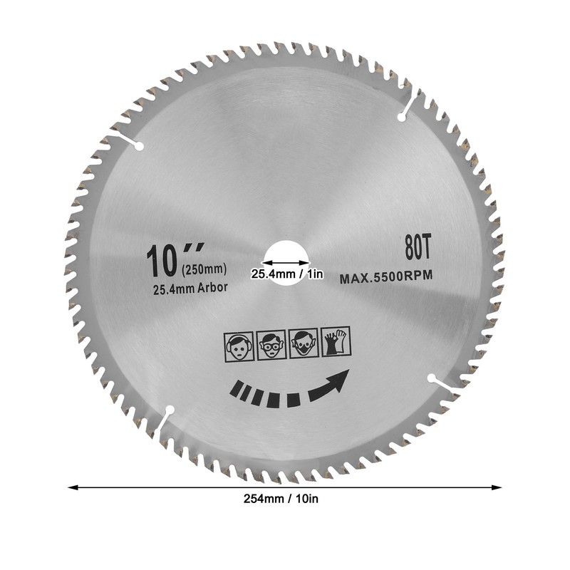 10 x 80T 254mm Circular Saw Blade Cutting Disc Woodworking