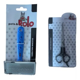 Pets & Rolo Kit: Carda Para Macotas, Tijeras