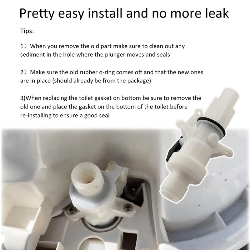 Upgraded 13168 RV Toilet Water Valve Kit for Aqua Magic