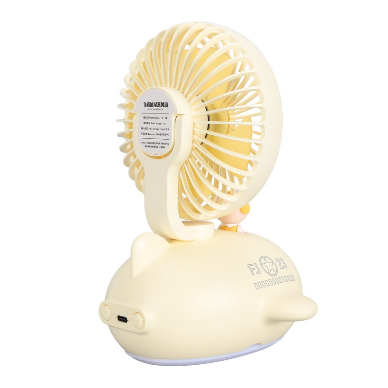 Desktop Cooling Fan with Mist Function USB Rechargeable Fan Portable