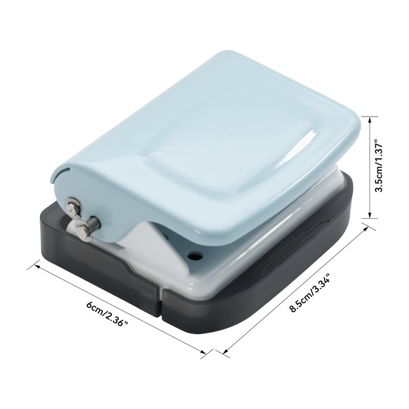 STEELMIGHT Hole Punch, Loose Leaf Punch, Mini 6-Hole Punch for