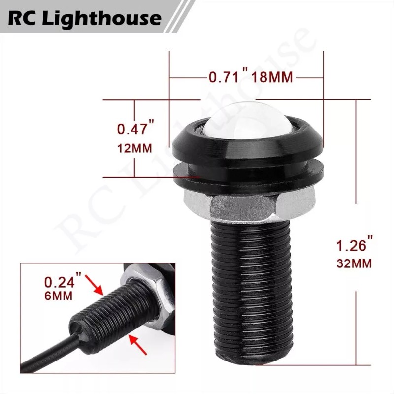 RC Lighthouse Replacement HID LED Lights HD Lead Red 1