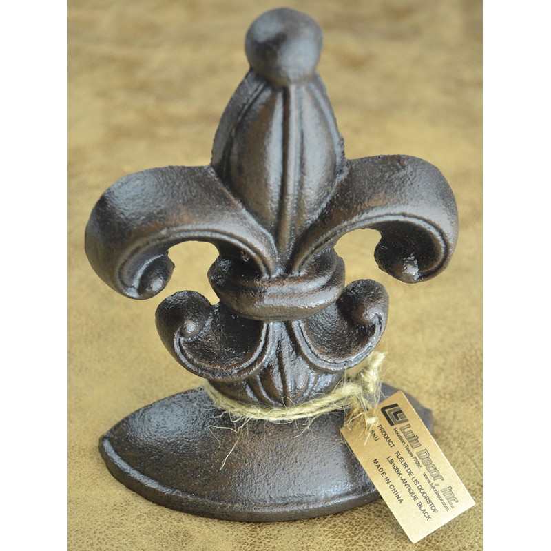 Lulu Decor, Cast Iron Fleur De Lis Door Stop, 2