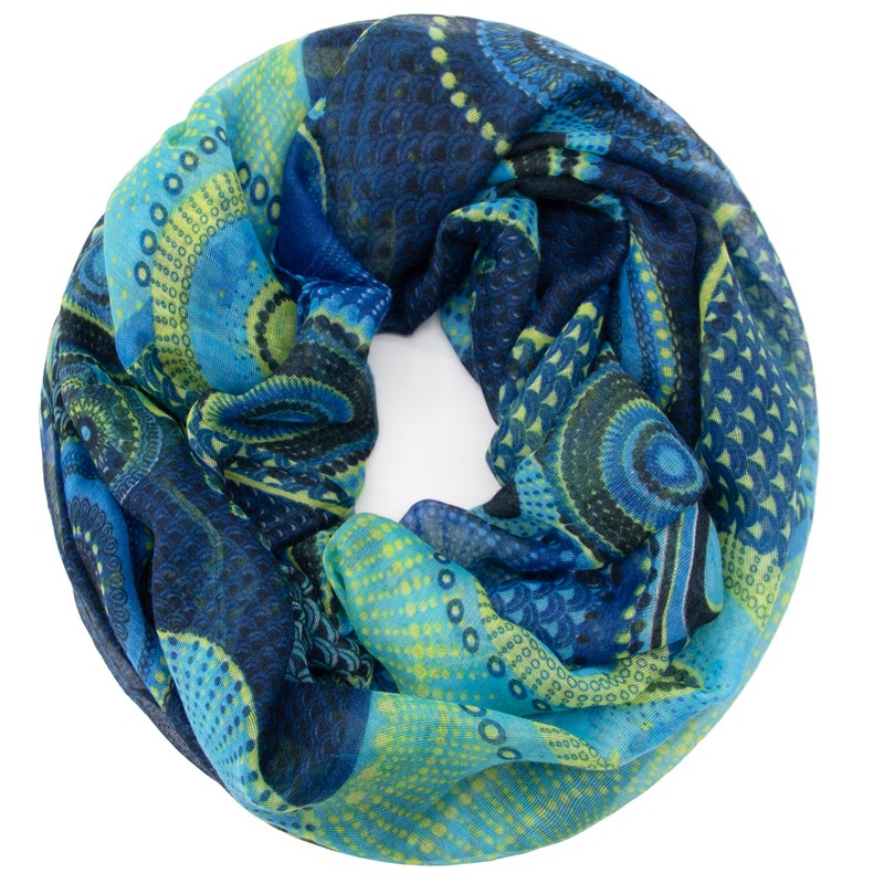 Gloop Women's Scarf Loop Scarf Fine Knit Loop with Ethnic