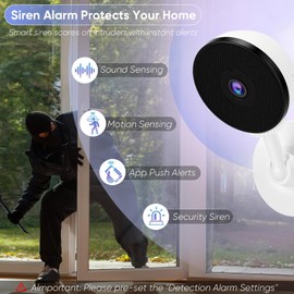 Dumenix Window Camera 4MP 2.5K with AI Full Color Night Vision 24/7 Recording 2 Way Audio, 2.4GHz WiFi Camera for Home Security Looking Outside, Person/Motion Detection & Real-Time Alerts