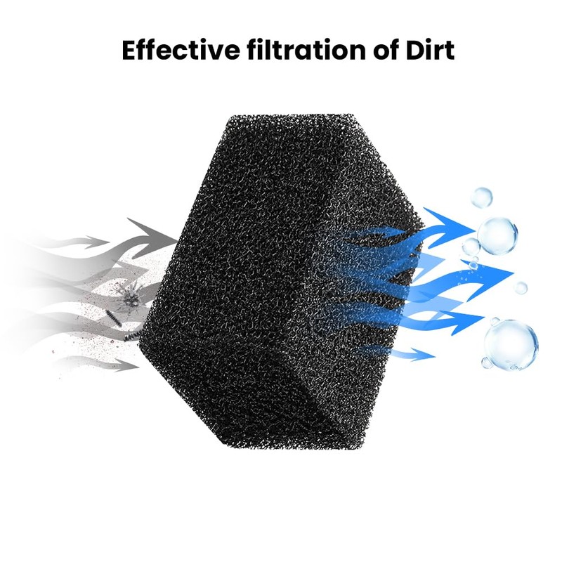 Editbar 6 Pieces Aquarium Filter Sponge - Biochemical Filter Sponges