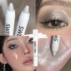 Pearl White Shimmer Eyeshadow Stick Cream Eye Shadow, Glitter Eyeshadows