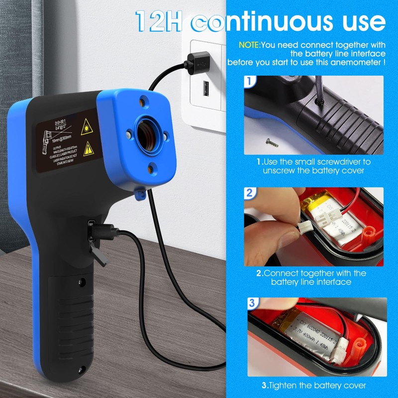 AIOMEST High Temp Thermometer Gun -58℉~2912℉, Pyrometer D:S=30:1 Dual Laser